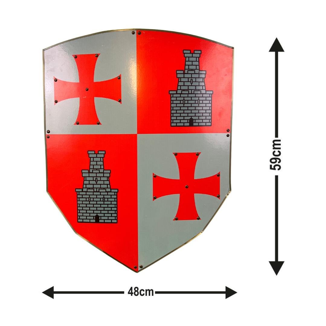 Träböjd Tempelriddare Vikingasköld SWE175