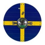 Trä Metall Handgjord Sverige Flagga Viking Shield SWE186