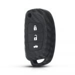 Silicone Carbon 3-knapps bilnyckelfodral till Hyundai