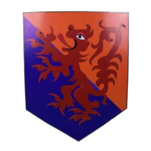 Trä Medeltida The Bruce Rampant Lion Shield SWE174