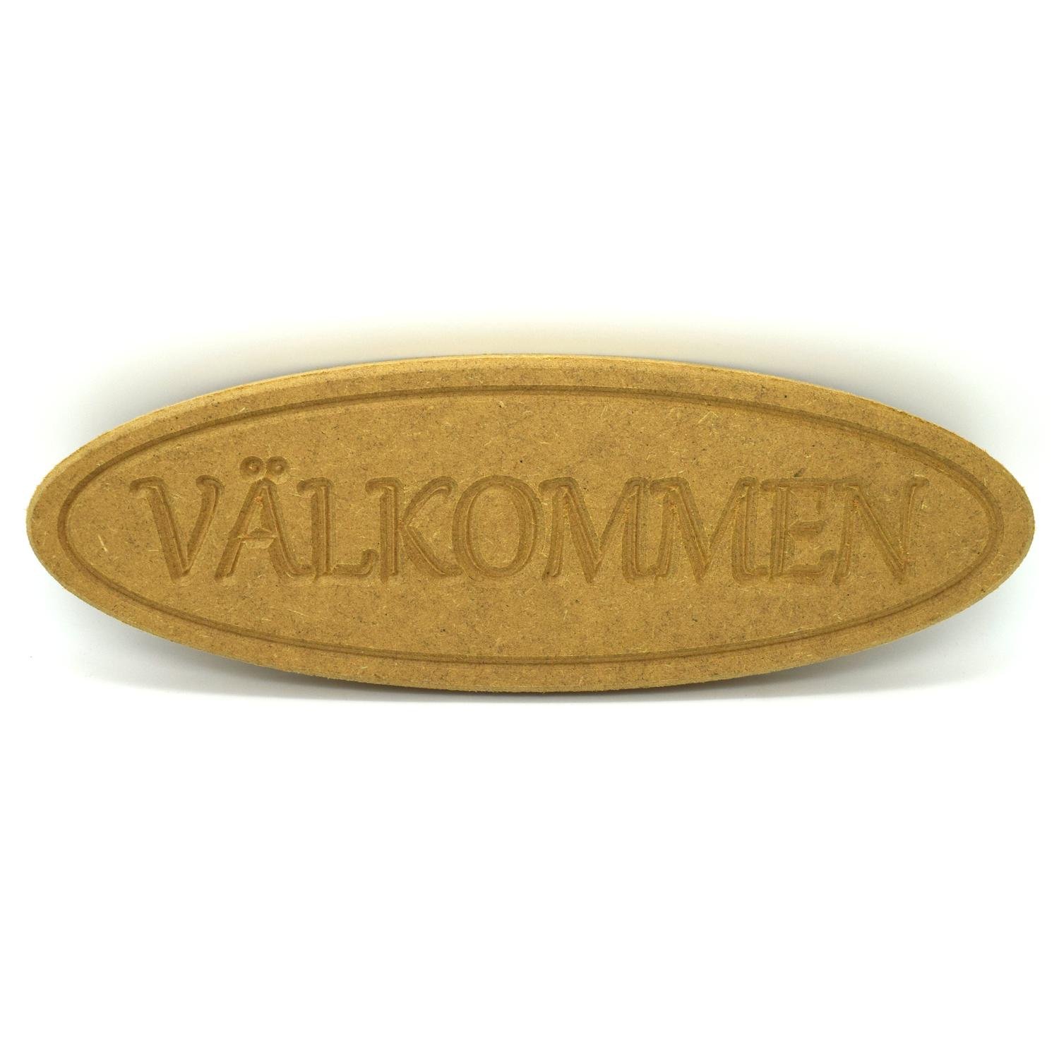 Välkommen svenskt välkomstträskylt med hängningssats