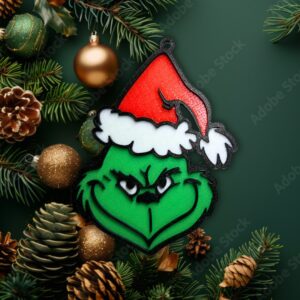 2x Grinch juldekoration
