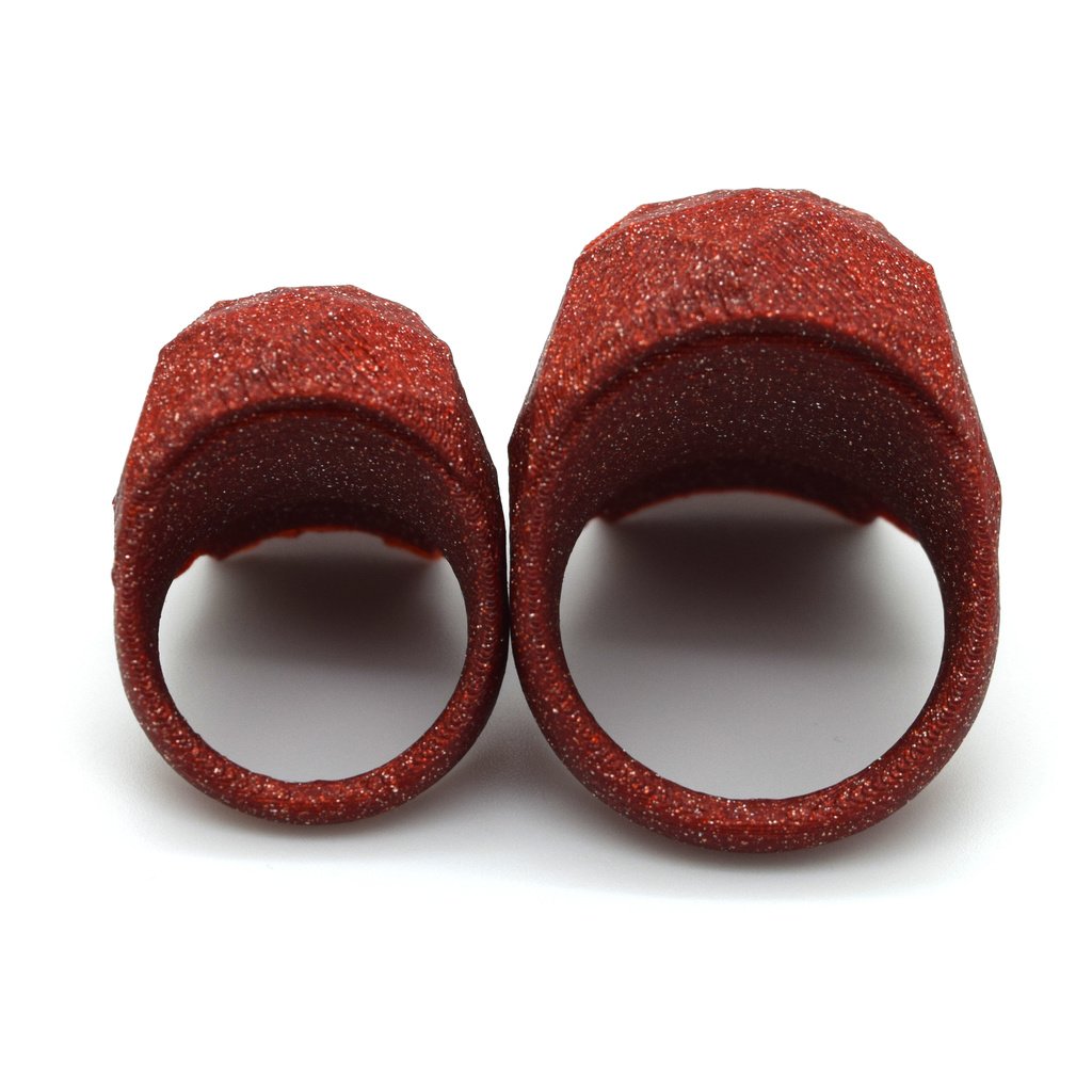 2x Skull Skeleton Par Ring