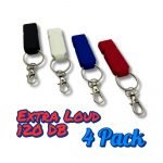 Hög visselpipa 4-pack 120 Db med nyckelring och lås