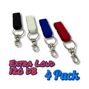Hög visselpipa 4-pack 120 Db med nyckelring och lås