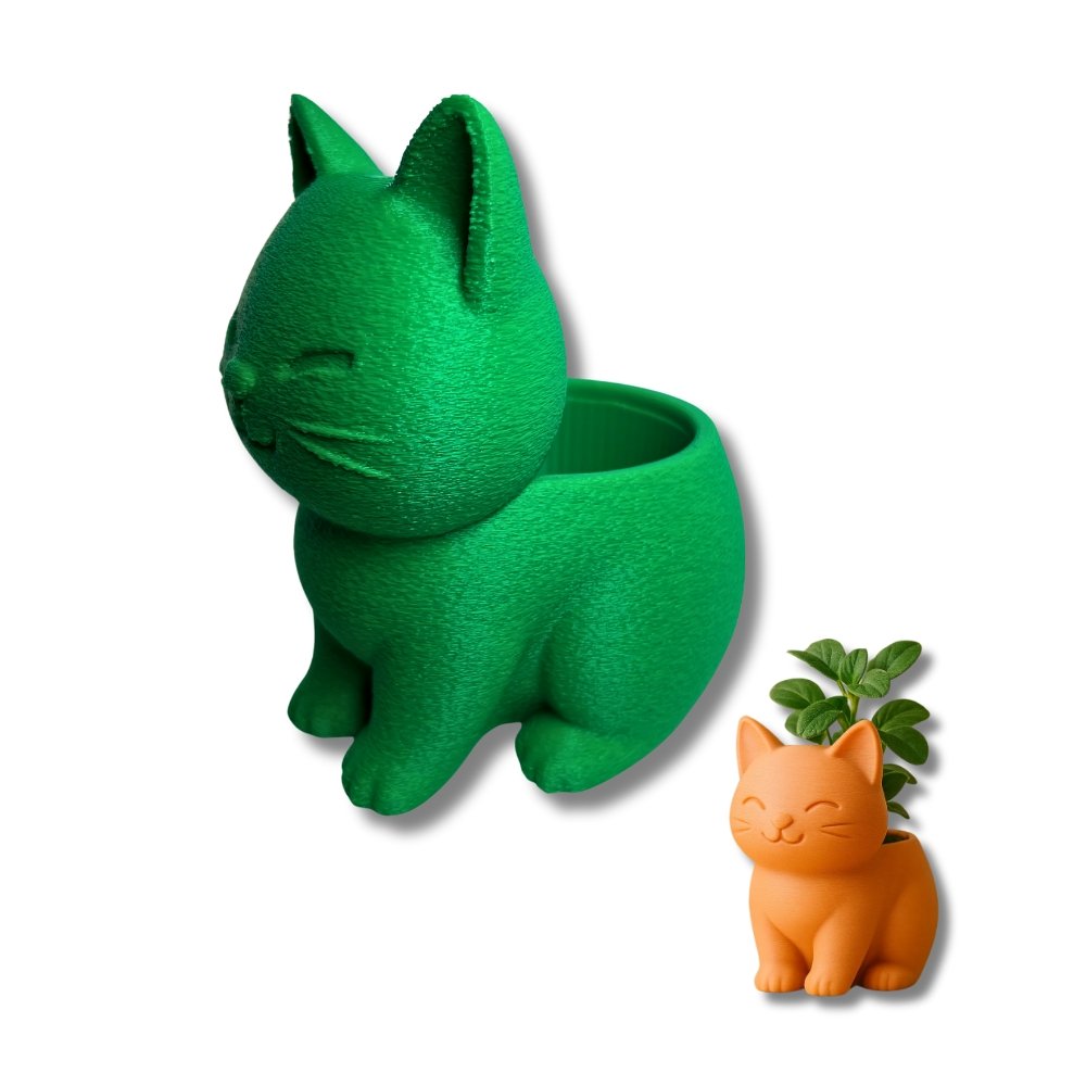 Söt katt mini planteringskruka