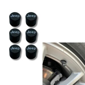 6x Bilhjul Däckventilkåpor Däckfälgstamskydd för Jeep