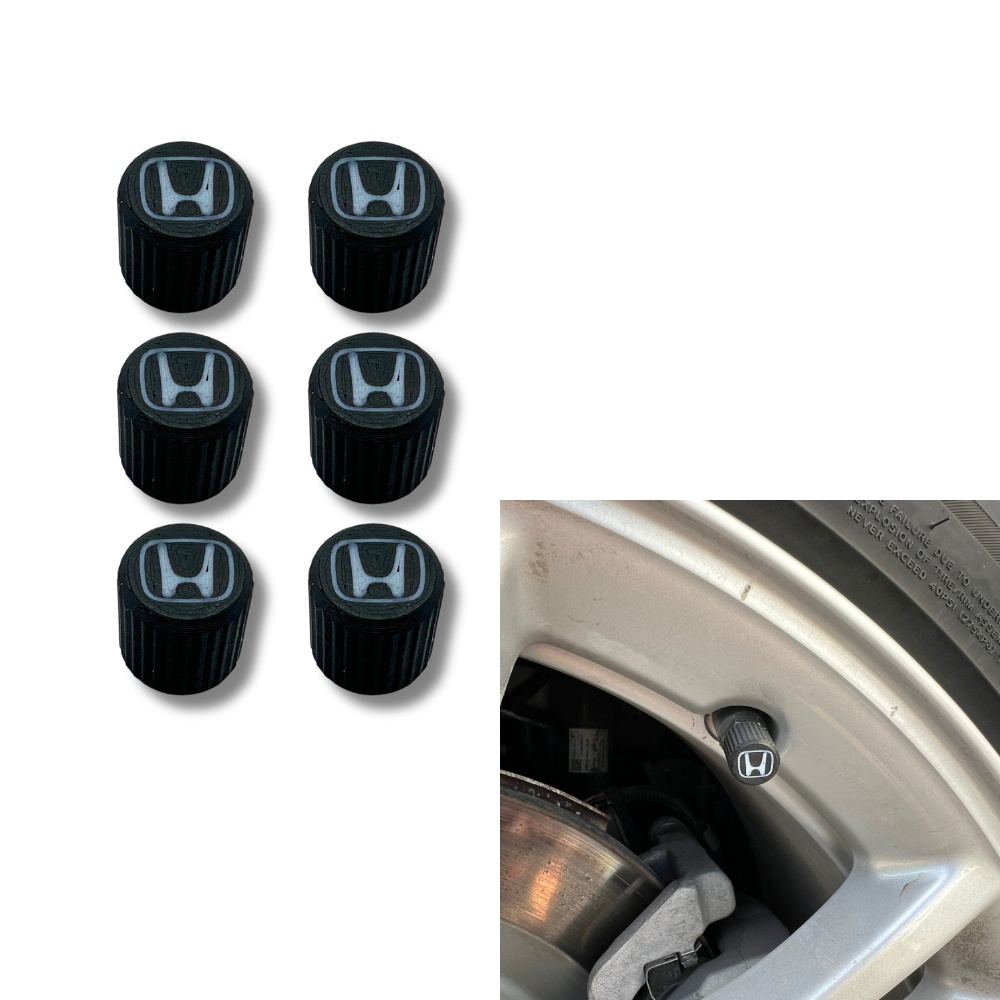 6x Bilhjul Däckventilkåpor Däckfälgstamskydd för Honda