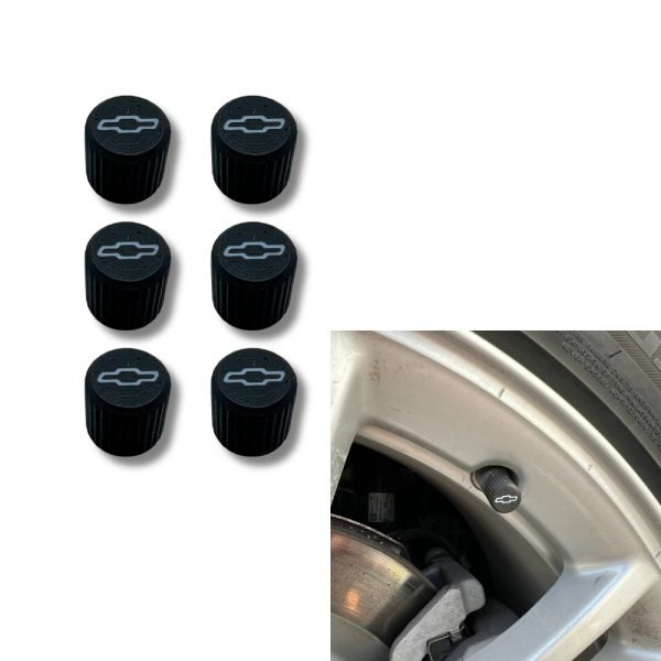 6x Bilhjul Däckventilkåpor Däckfälgstamskydd för Chevrolet