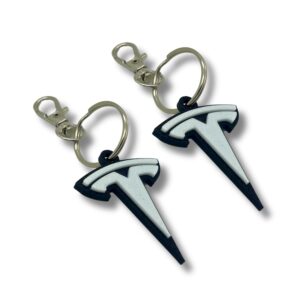 2x Nyckelring Clip On & Go karbinnyckelring för Tesla