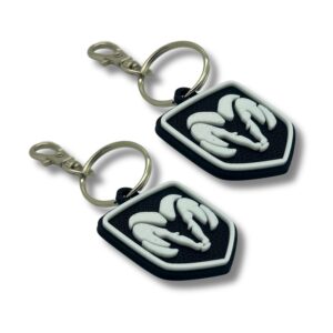 2x Nyckelring Clip On & Go karbinnyckelring för Dodge Ram