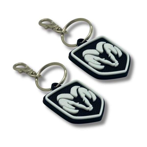 2x Nyckelring Clip On & Go karbinnyckelring för Dodge Ram