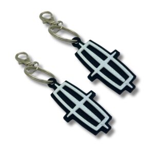 2x Nyckelring Clip On & Go karbinnyckelring för Lincoln