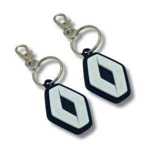 2x Nyckelring Clip On & Go karbinnyckelring för Renault