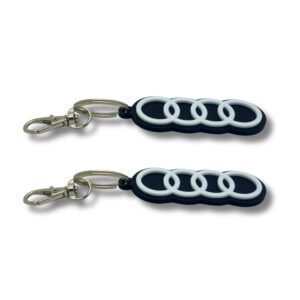 2x Nyckelring Clip On & Go karbinnyckelring för Audi