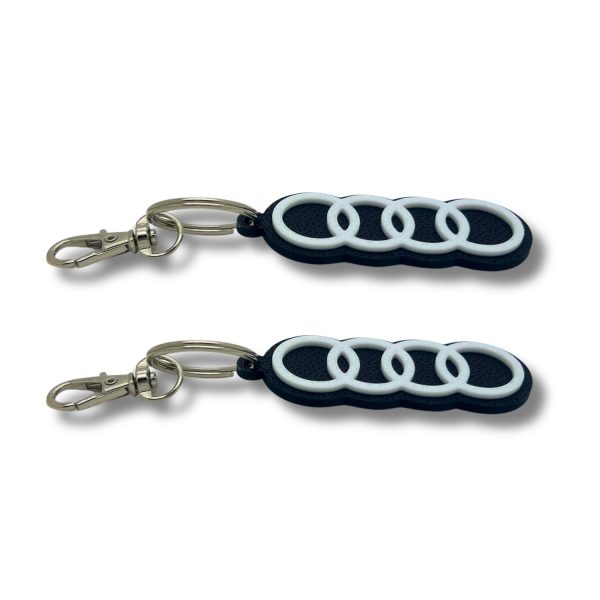 2x Nyckelring Clip On & Go karbinnyckelring för Audi