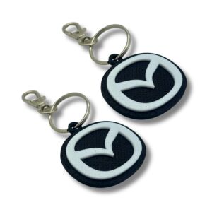 2x Nyckelring Clip On & Go karbinnyckelring för Mazda