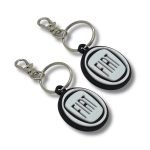 2x Nyckelring Clip On & Go karbinnyckelring för Fiat