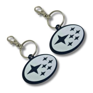 2x Nyckelring Clip On & Go karbinnyckelring för Subaru