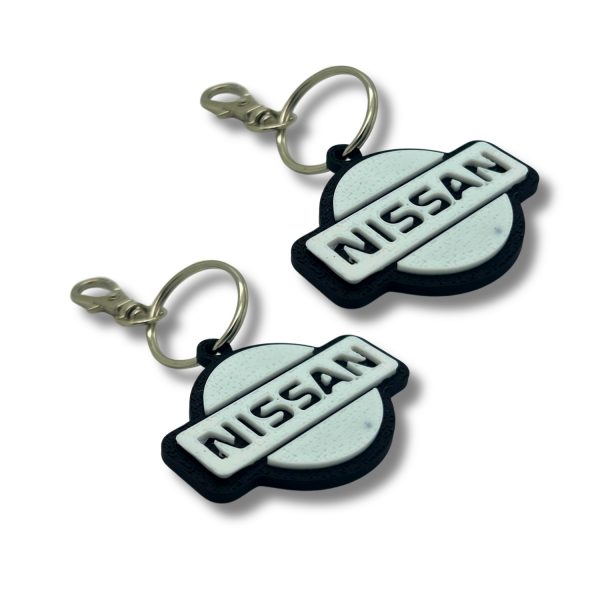 2x Nyckelring Clip On & Go karbinnyckelring för Nissan