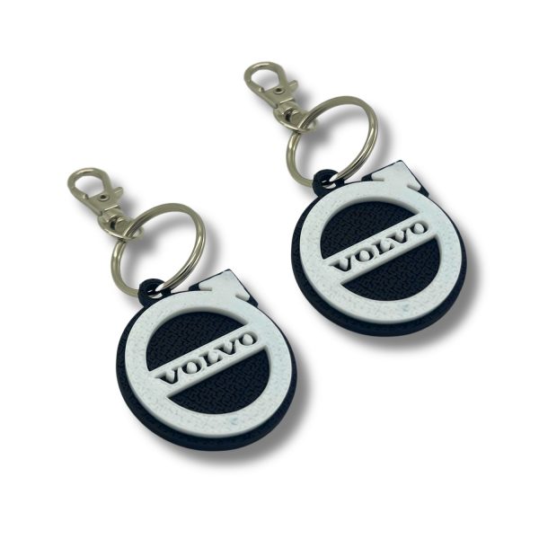 2x Nyckelring Clip On & Go karbinnyckelring för Volvo