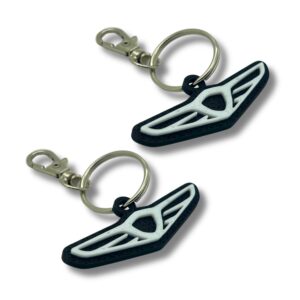 2x Nyckelring Clip On & Go karbinnyckelring för Genesis