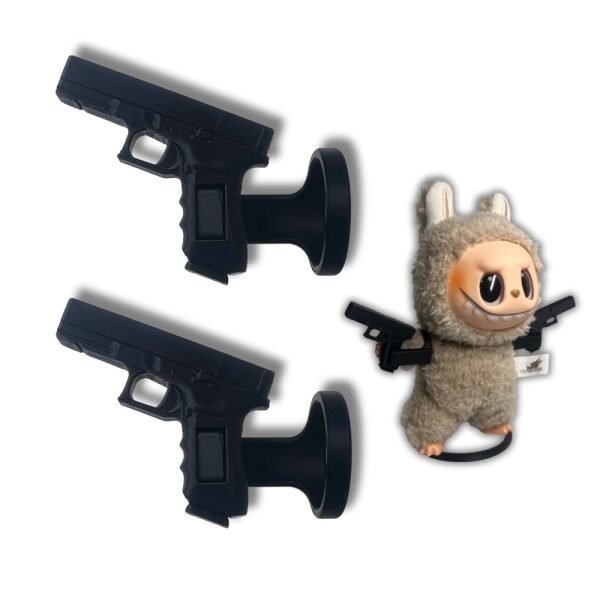 Vapentillbehör för Labubu – 2x Mini Glock-vapen