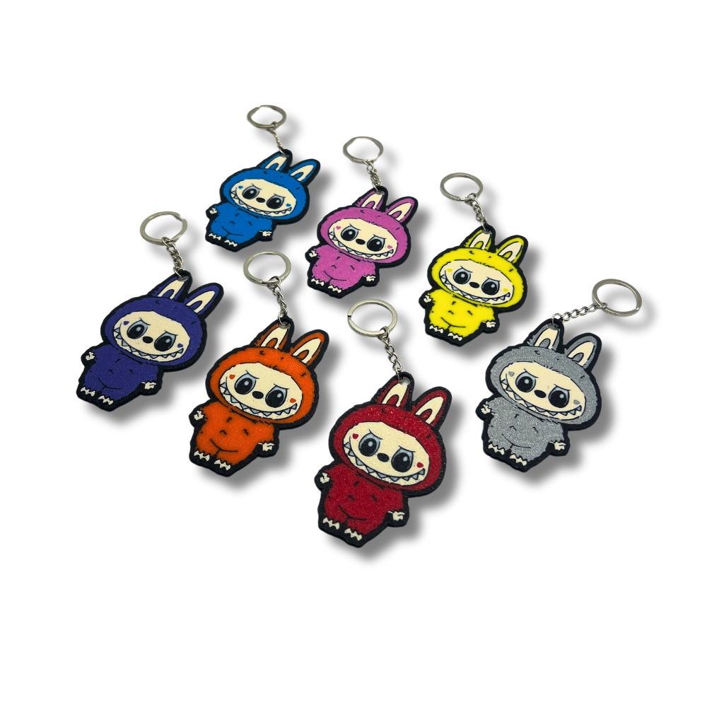 2x Random Labubu Monster Macaron nyckelring