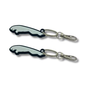 2x Nyckelring Clip On & Go karbinnyckelring för Jaguar