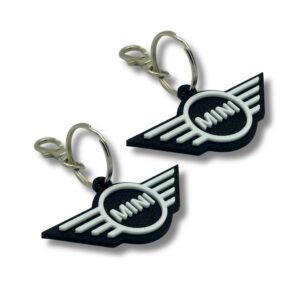 2x Nyckelring Clip On & Go karbinnyckelring för Mini Cooper