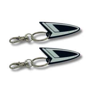 2x Nyckelring Clip On & Go karbinnyckelring för Daihatsu