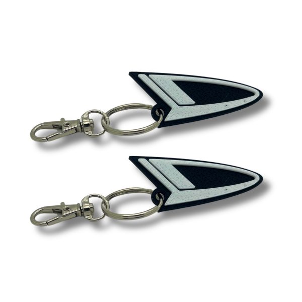 2x Nyckelring Clip On & Go karbinnyckelring för Daihatsu