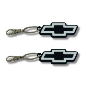 2x Nyckelring Clip On & Go karbinnyckelring för Chevrolet