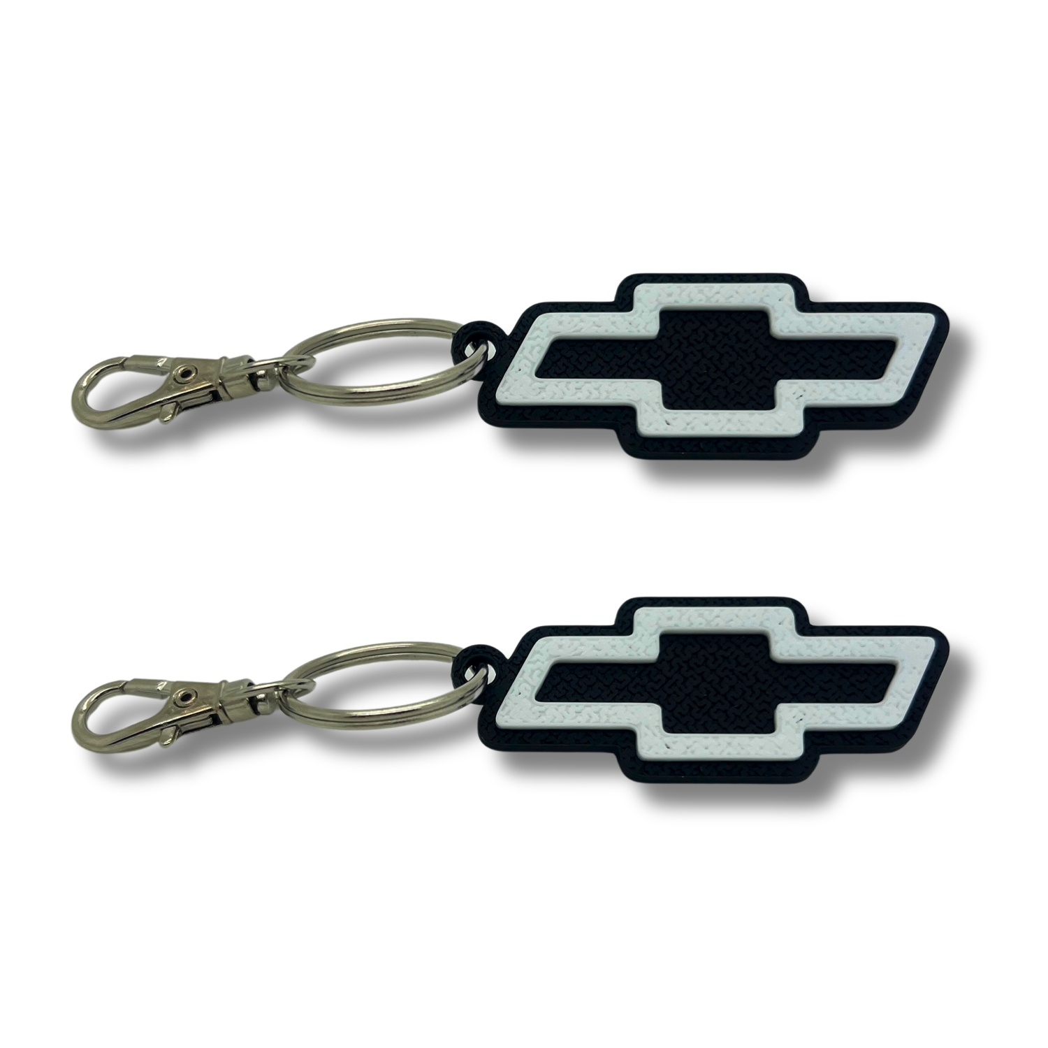 2x Nyckelring Clip On & Go karbinnyckelring för Chevrolet