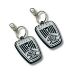 2x Nyckelring Clip On & Go karbinnyckelring för Rover