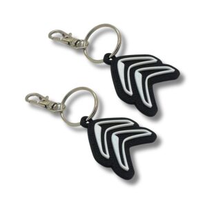 2x Nyckelring Clip On & Go karbinnyckelring för Citroen