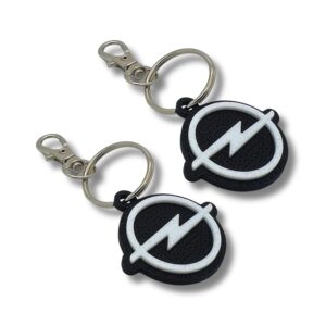 2x Nyckelring Clip On & Go karbinnyckelring för Opel