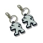 2x Nyckelring Clip On & Go karbinnyckelring för Peugeot