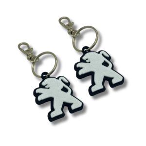 2x Nyckelring Clip On & Go karbinnyckelring för Peugeot