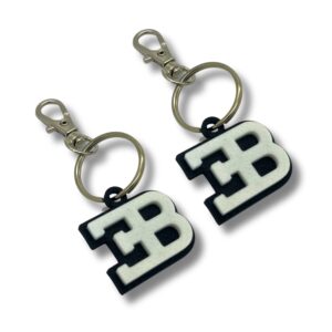 2x Nyckelring Clip On & Go karbinnyckelring för Bugatti