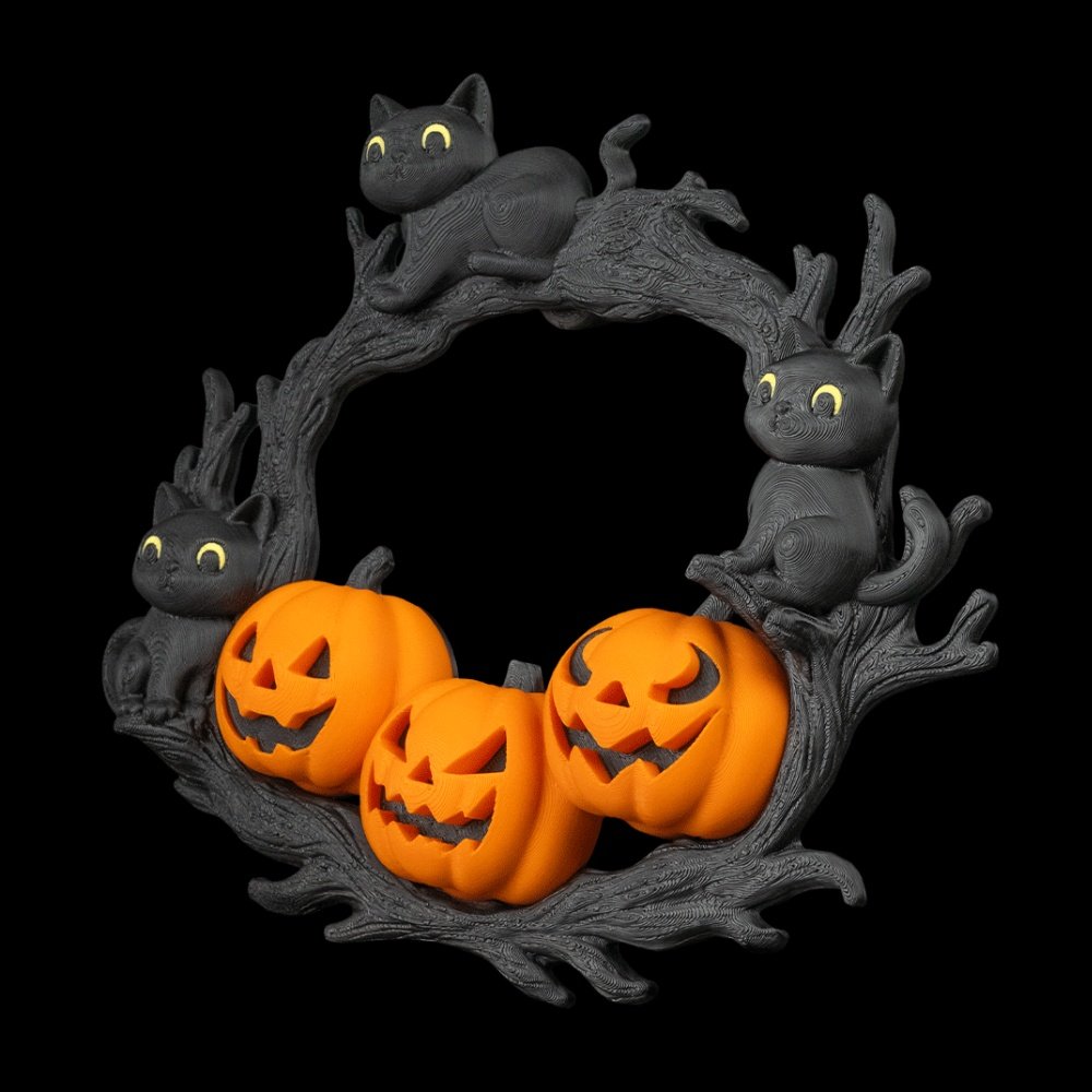 Cozy Patch Halloween Höstkrans dörrdekoration