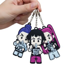 3-pack Huntrix Demon Hunters K-Pop nyckelringar | Rumi Mira Zoe