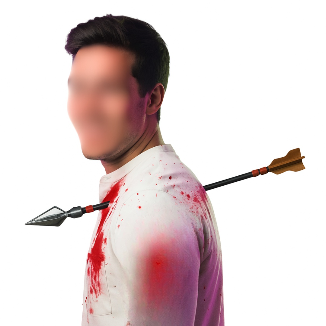 Pil genom bröstet Halloween-kostymtillbehör