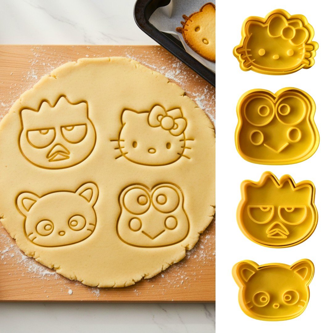 4-pack kak-/playdegformar | Formad som Hello Kitty