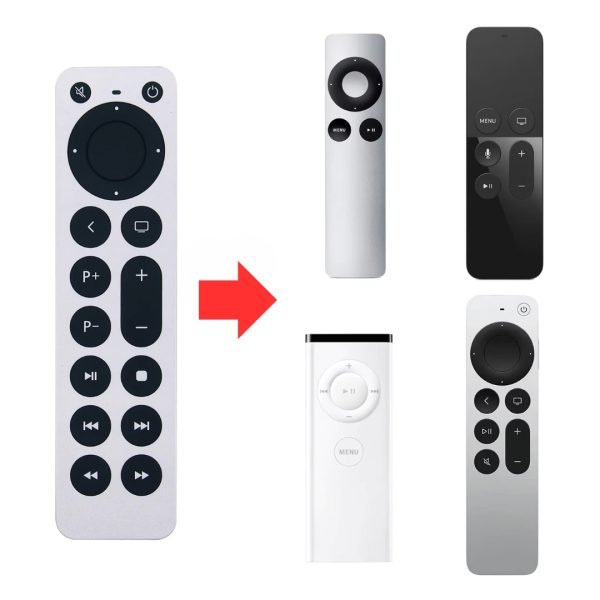 Ersättningsfjärrkontroll kompatibel med Apple TV Gen 1 2 3 4