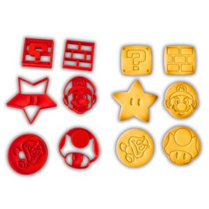 6-pack kakformar 8 cm | Inspirerade Mario Bros