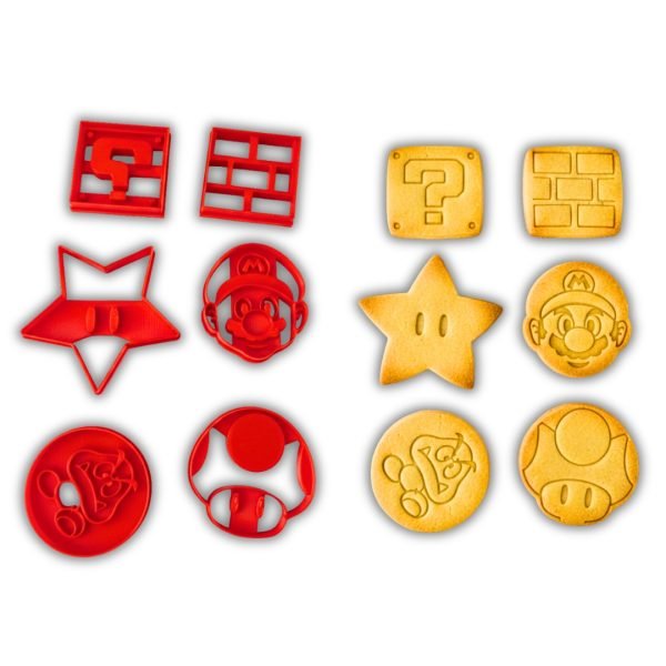 6-pack kakformar 8 cm | Inspirerade Mario Bros