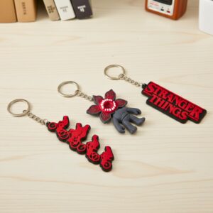 3-pack Stranger Things Demogorgon | Nyckelring med dragkedja