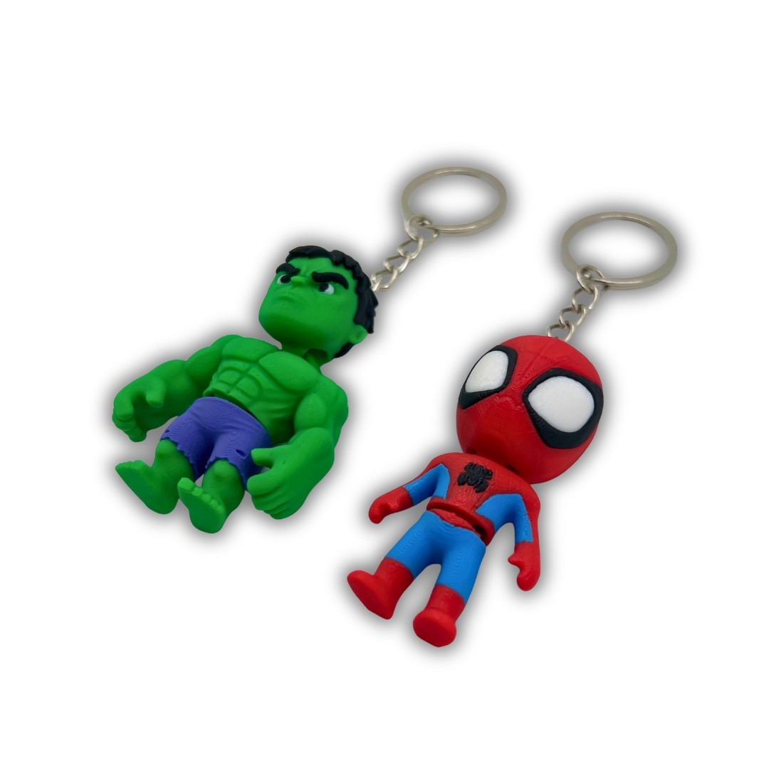 Superhjältar Spiderman Hulk-inspirerad nyckelring