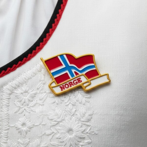 3-pack Norges flagga kavajnål